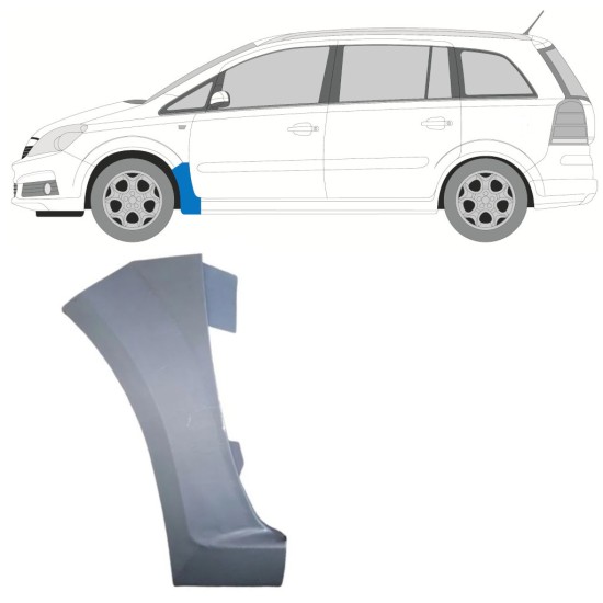 Panel de reparación guardabarros delantero para Opel Zafira B 2005-2012 / Izquierda 16851