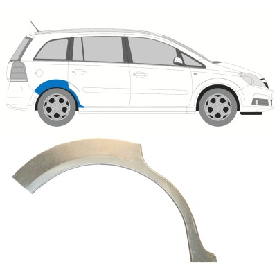Panel de reparación guardabarros trasero para Opel Zafira B 2005-2012 / Derecho 14756