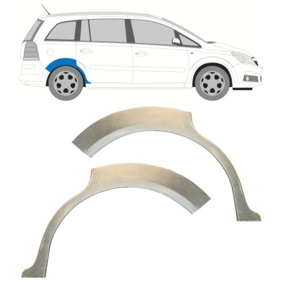 Panel de reparación guardabarros trasero para Opel Zafira B 2005-2012 / Izquierda+Derecha / Conjunto 14758