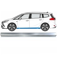Panel de reparación umbral parte inferior para Opel Zafira C 2012-2019 / Izquierda 17040