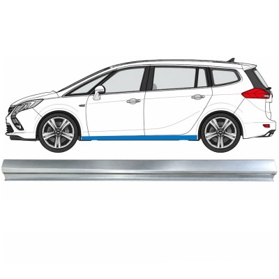 Panel de reparación umbral parte inferior para Opel Zafira C 2012-2019 / Izquierda 17040