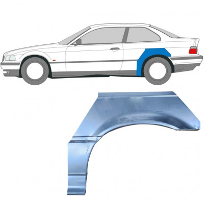 Panel de reparación guardabarros trasero para BMW E36 3 Cabrio 1990-2000 / Izquierda / COUPE 6213