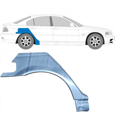 Panel de reparación guardabarros trasero para BMW E46 3 1998-2005 / Derecho 6206