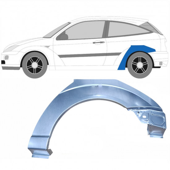 FORD FOCUS 1998-2007 3 PUERTAS PANEL DE REPARACIÓN DEL ALERÓN TRASERO / IZQUIERDA