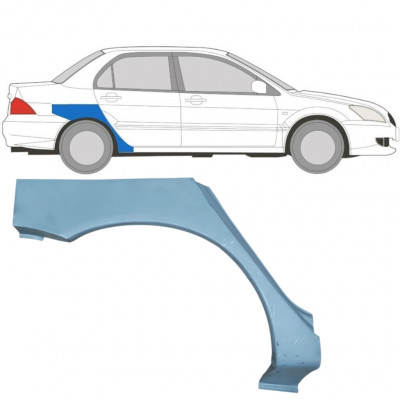 Panel de reparación guardabarros trasero para Mitsubishi Lancer 2003-2008 / Derecho 5284