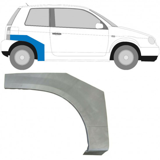 Panel de reparación guardabarros trasero para VW Lupo Seat Arosa 1998-2005 / Derecho 5046