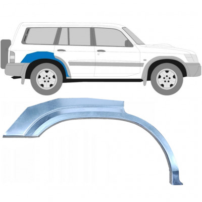 Panel de reparación guardabarros trasero para Nissan Patrol 1997-2009 / Derecho 6262