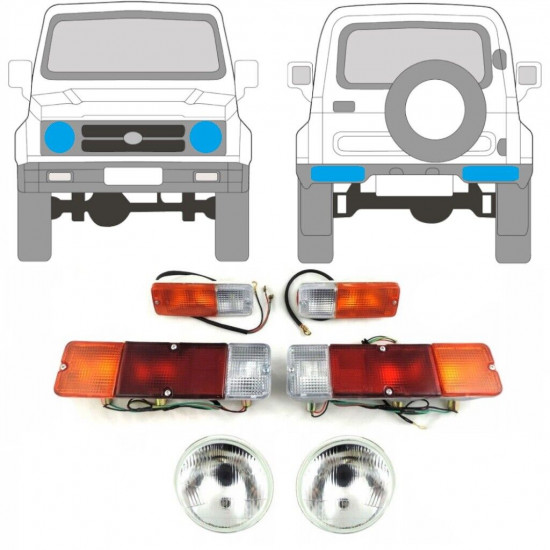 SUZUKI SAMURAI 1986-1995 FARO + LUZ DE SEÑALIZACIÓN DE TIRN + LAMPA / KIT