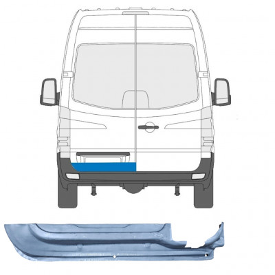 Panel de reparación puerta trasera para Mercedes Sprinter 2006- / Izquierda 5680