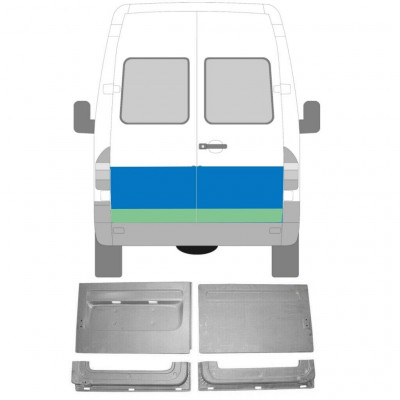 Panel de reparación puerta trasera para Mercedes Sprinter 1995-2006 / Izquierda+Derecha / Conjunto 5338