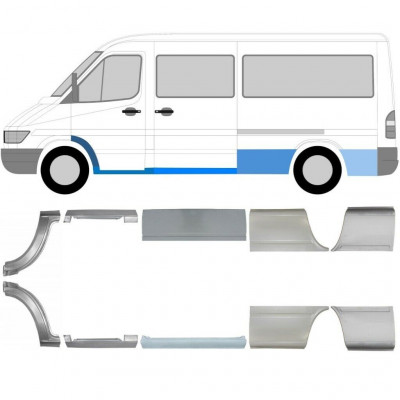 MERCEDES SPRINTER 1995-2006 DISTANCIA ENTRE EJES MEDIA PANEL DE REPARACIÓN / KIT 10