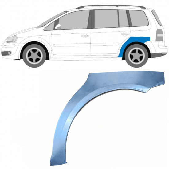 VW TOURAN 2003-2015 PANEL DE REPARACIÓN DEL ALERÓN TRASERO / IZQUIERDA